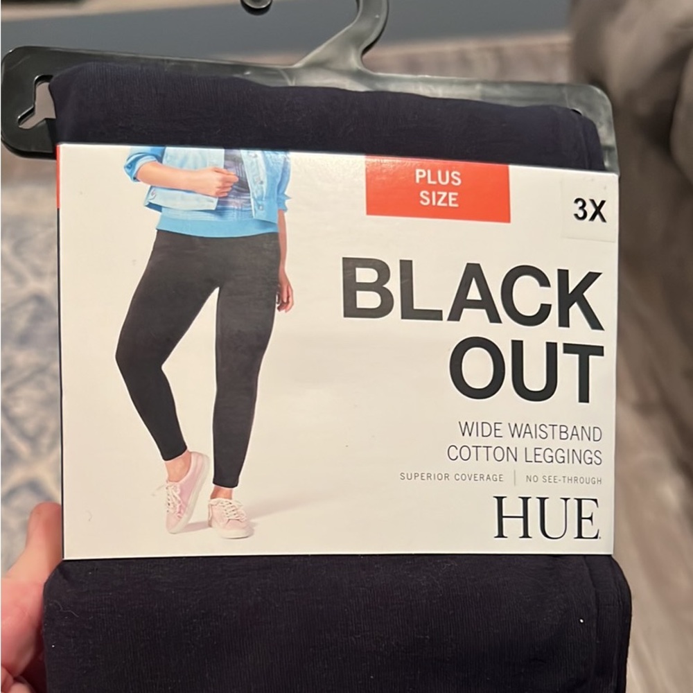 3X HUE Wide waist leggings.  No see through but nice and thin for summer.